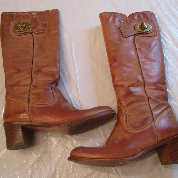Coach Shoes - Vintage Coach Tan Leather Boots